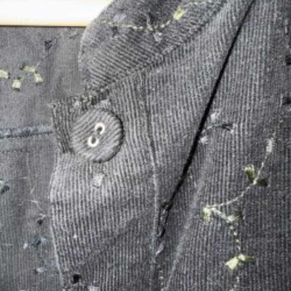 Woman's Black Jacket w/Embroidery - Picture 4 of 6